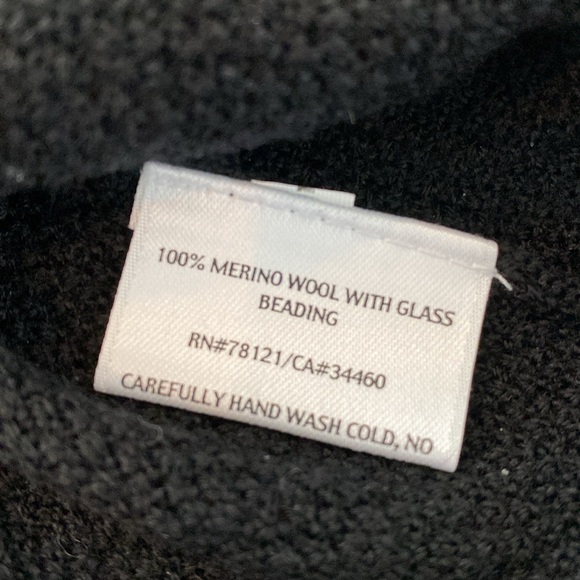 Eileen Fisher Black Sparkly Sweater - Picture 3 of 5